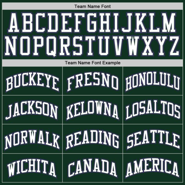 Custom Hunter Green White-Purple Authentic Throwback Basketball Jersey