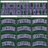 Custom Hunter Green Purple-White Authentic Throwback Basketball Jersey