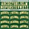 Custom Hunter Green White Pinstripe White-Gold Authentic Basketball Jersey