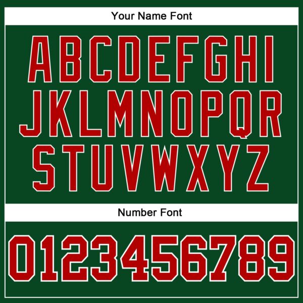 Custom Hunter Green White Pinstripe Red Authentic Basketball Jersey