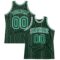 Custom Hunter Green White Pinstripe Kelly Green Authentic Basketball Jersey