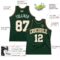 Custom Hunter Green White Old Gold-Black Authentic Throwback Basketball Jersey