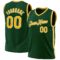 Custom Hunter Green Gold-White Authentic Throwback Basketball Jersey
