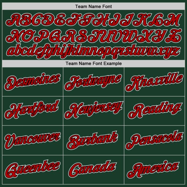 Custom Hunter Green Red-Black Authentic Throwback Basketball Jersey