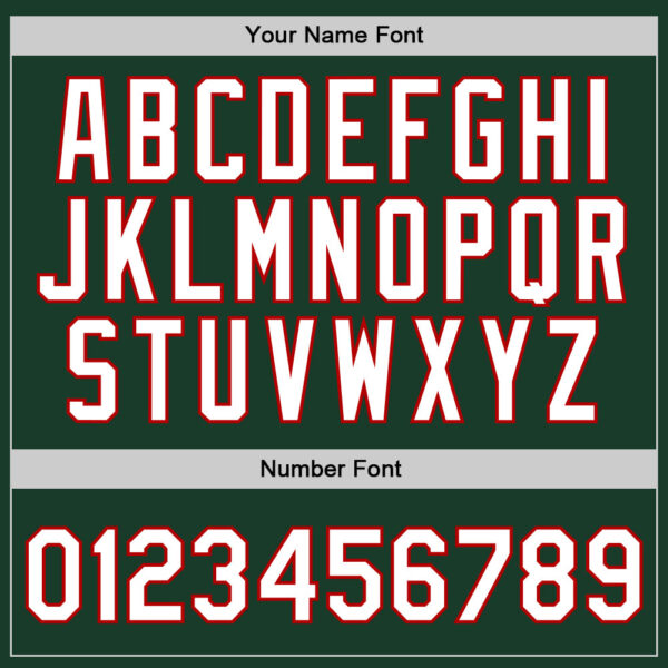 Custom Hunter Green White-Red Authentic Throwback Basketball Jersey