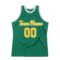 Custom Kelly Green Gold-White Authentic Throwback Basketball Jersey