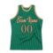 Custom Kelly Green Old Gold-Black Authentic Throwback Basketball Jersey