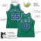 Custom Kelly Green Royal-White Authentic Throwback Basketball Jersey