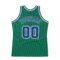 Custom Kelly Green Royal-White Authentic Throwback Basketball Jersey
