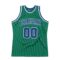 Custom Kelly Green Royal-White Authentic Throwback Basketball Jersey
