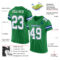 KellyGreen0131-1 Custom Grass Green White-Royal Mesh Authentic Football Jersey