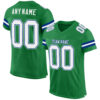 KellyGreen0131 Custom Grass Green White-Royal Mesh Authentic Football Jersey