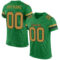 KellyGreen0133 Custom Grass Green Old Gold-Black Mesh Authentic Football Jersey