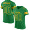 KellyGreen0134 Custom Grass Green Grass Green-Gold Mesh Authentic Football Jersey