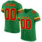 KellyGreen0139_89a3c89a-4a0e-463c-a133-2845934ba767 Custom Grass Green Red-Gold Mesh Authentic Football Jersey