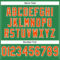 KellyGreen0141-3 Custom Grass Green Orange-White Mesh Authentic Football Jersey