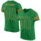 KellyGreen0178 Custom Grass Green Grass Green-Old Gold Mesh Authentic Football Jersey