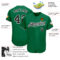 Custom Kelly Green Black-White Authentic Baseball Jersey
