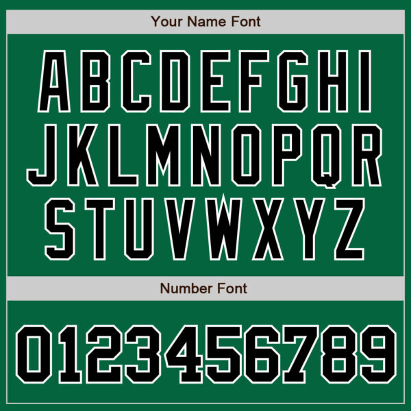 Custom Kelly Green Black-White Authentic Baseball Jersey