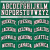 Custom Kelly Green White-Red Authentic Throwback Basketball Jersey