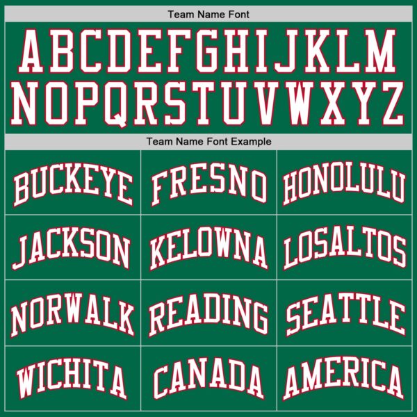 Custom Kelly Green White-Red Authentic Throwback Basketball Jersey