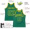 Custom Kelly Green Kelly Green-Gold Authentic Throwback Basketball Jersey
