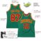 Custom Kelly Green Red-Gold Authentic Throwback Basketball Jersey