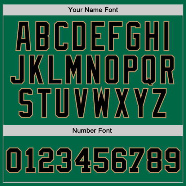 Custom Kelly Green Black-Old Gold Authentic Throwback Basketball Jersey