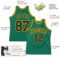 Custom Kelly Green Black-Gold Authentic Throwback Basketball Jersey