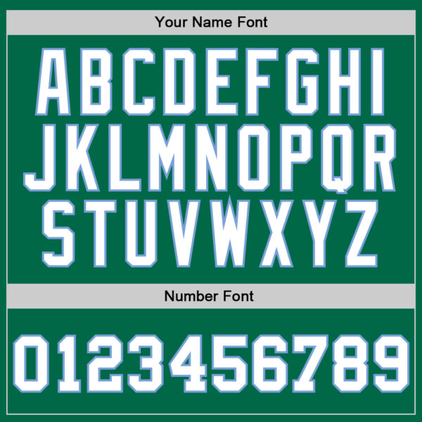 Custom Kelly Green White-Light Blue Authentic Throwback Basketball Jersey