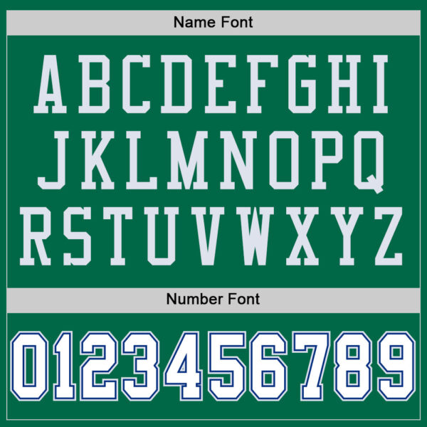 KellyGreen0261-3 Custom Grass Green White-Royal Mesh Authentic Throwback Football Jersey