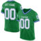 KellyGreen0261 Custom Grass Green White-Royal Mesh Authentic Throwback Football Jersey