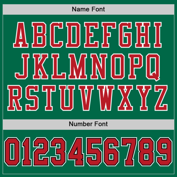 KellyGreen0264-3 Custom Grass Green Red-Black Mesh Authentic Throwback Football Jersey