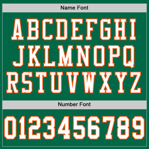 KellyGreen0287-3_f8387b26-0ebe-42d1-90a8-0e30f0067c33 Custom Grass Green White-Orange Mesh Authentic Football Jersey