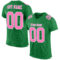 KellyGreen0290_3152bbfc-d04a-454f-945e-bd05fa5f6d8a Custom Grass Green Pink-White Mesh Authentic Football Jersey