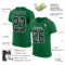 KellyGreen0293-1 Custom Kelly Green Black-White Mesh Authentic Football Jersey