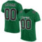 KellyGreen0293 Custom Kelly Green Black-White Mesh Authentic Football Jersey