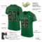 KellyGreen0297-1 Custom Kelly Green Black-Old Gold Mesh Authentic Football Jersey