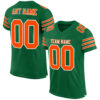 KellyGreen0300 Custom Kelly Green Orange-White Mesh Authentic Football Jersey