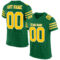KellyGreen0301 Custom Kelly Green Gold-White Mesh Authentic Football Jersey