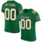 KellyGreen0303 Custom Kelly Green Cream-Black Mesh Authentic Football Jersey