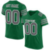 Custom Kelly Green Steel Gray-White Mesh Authentic Football Jersey