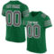 KellyGreen0305 Custom Kelly Green Steel Gray-White Mesh Authentic Football Jersey