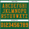 KellyGreen0314-3 Custom Kelly Green Bay Orange Mesh Authentic Football Jersey