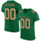 KellyGreen0316 Custom Kelly Green Old Gold-Black Mesh Authentic Football Jersey