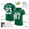 KellyGreen0318-1 Custom Kelly Green White Royal-Gray Mesh Authentic Football Jersey