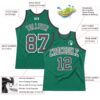 Custom Kelly Green Steel Gray-White Authentic Throwback Basketball Jersey