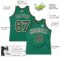 Custom Kelly Green Olive-White Authentic Throwback Basketball Jersey