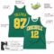 Custom Kelly Green Gold-White Authentic Throwback Basketball Jersey