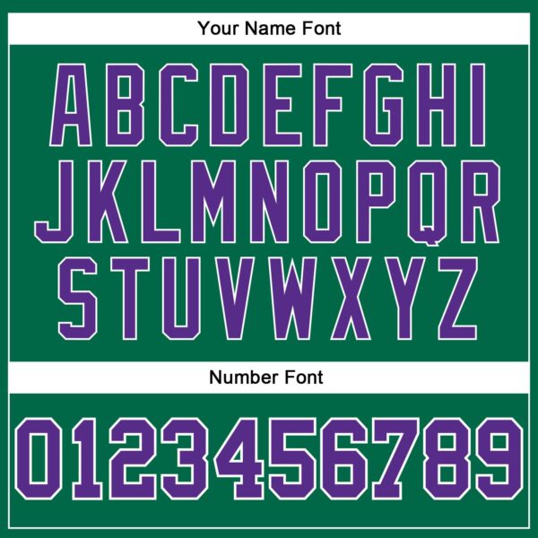 Custom Kelly Green Purple-White Authentic Throwback Basketball Jersey